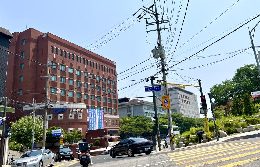 중앙대학교 후문 화단 정원 조성